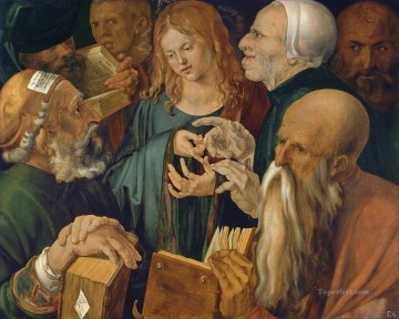 アルブレヒト・デューラー Painting - 医師の中のキリスト アルブレヒト・デューラー